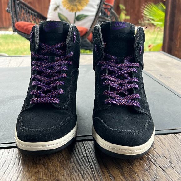 Nike Wmns Dunk Sky High Wedge  - 'Black Court Purple' - Picture 3 of 10